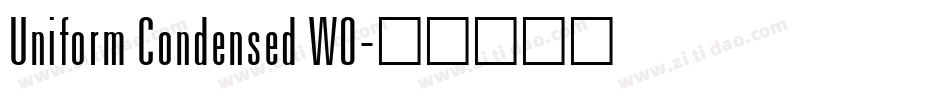 Uniform Condensed W0字体转换